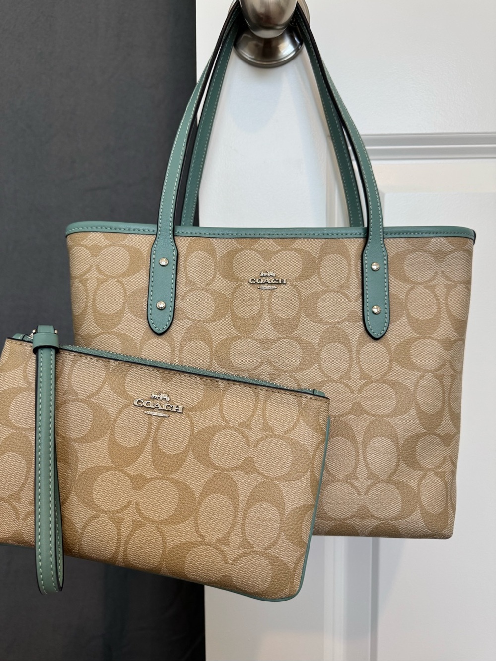 Coach City Tote and with matching Wristlet F29500